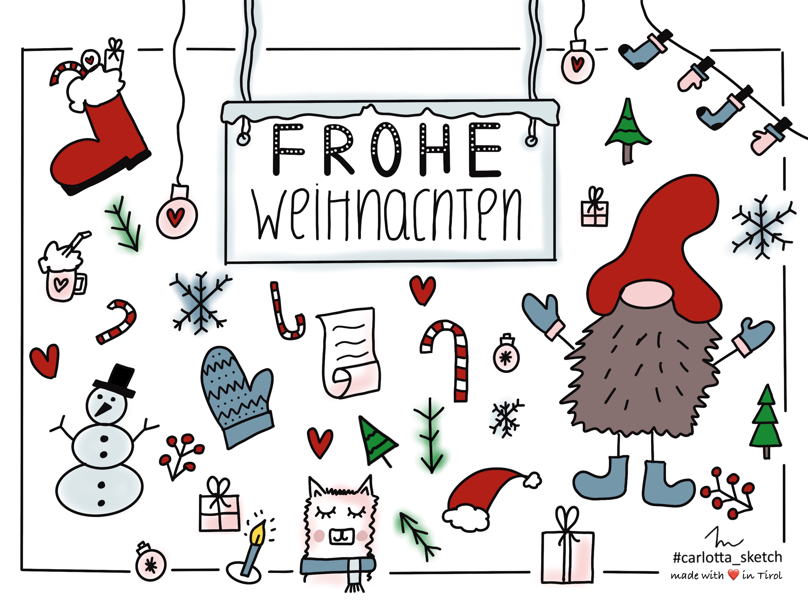 Gutscheinmotiv "Weihnachten - Carlotta Sketch"