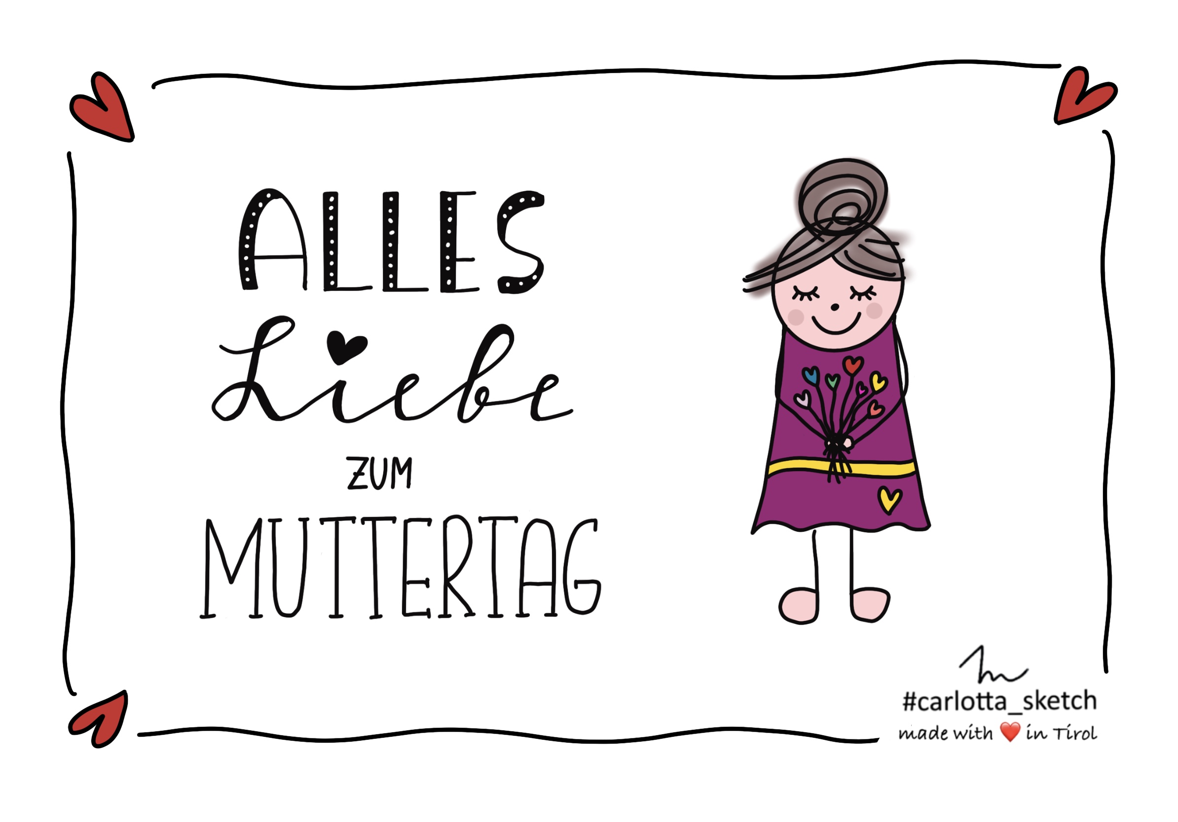 Gutscheinmotiv "Muttertag - Carlotta Sketch"