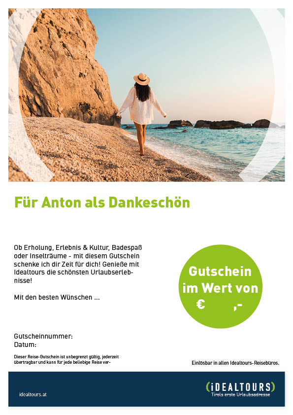 Gutscheinmotiv "Strand"