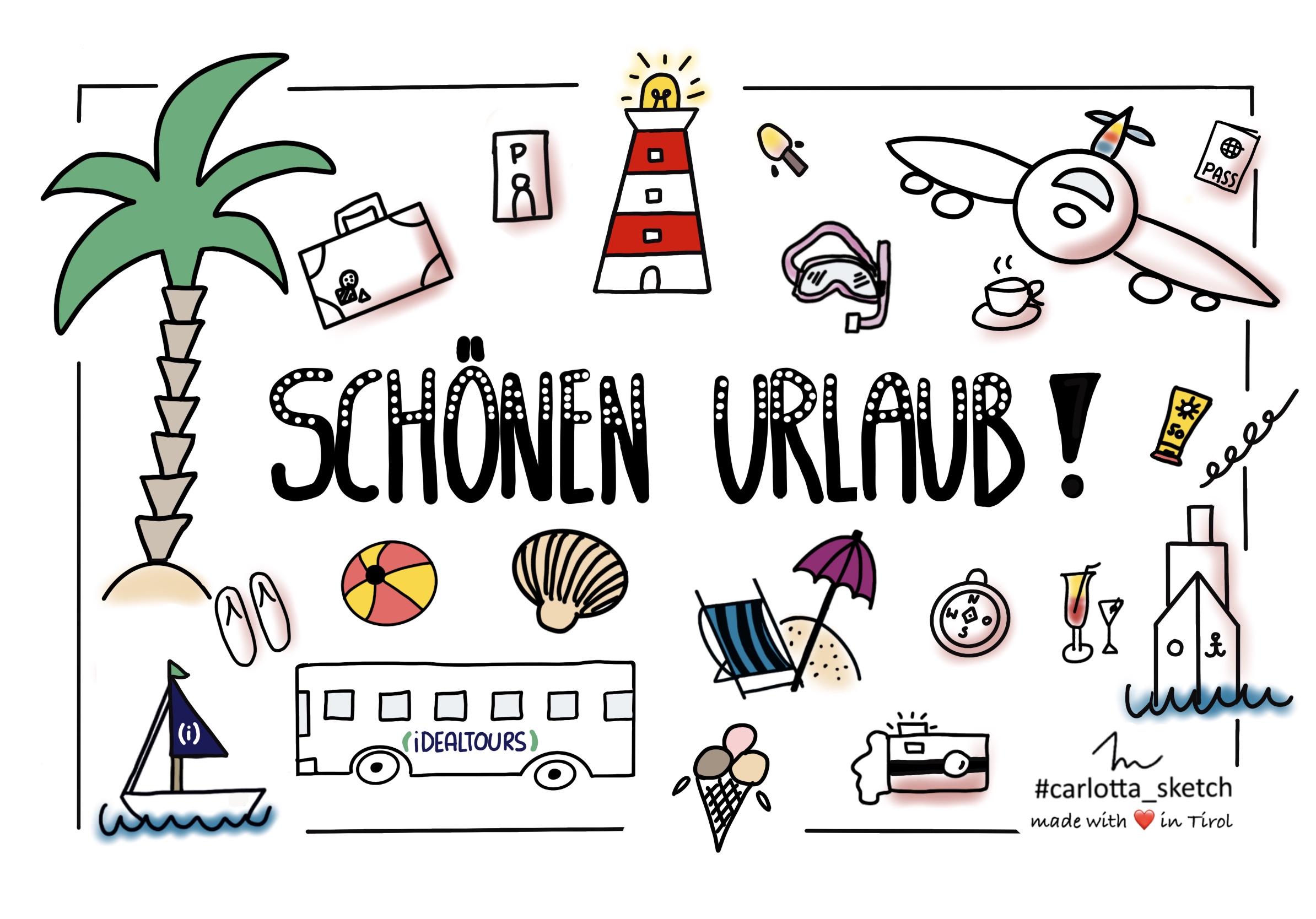 Gutscheinmotiv "Urlaub - Carlotta Sketch"